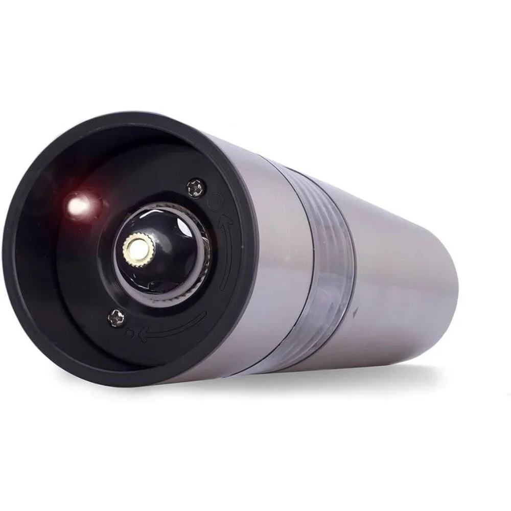 MERCIER Kitchen Automatic Electric Salt & Pepper Grinder LED Silver